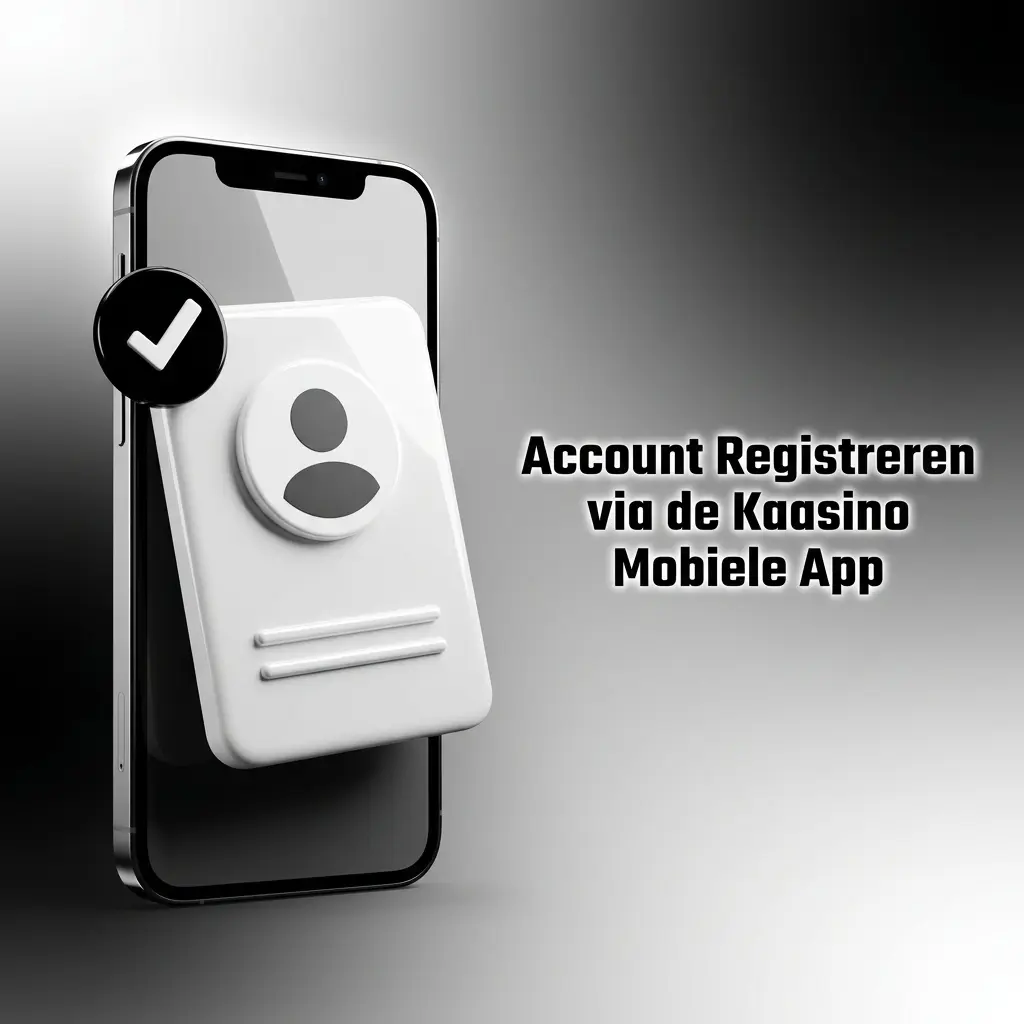 Kaasino mobiele app registratie scherm