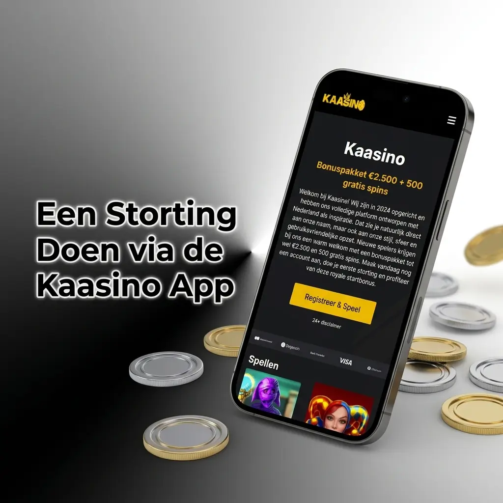 Storting doen via de Kaasino app