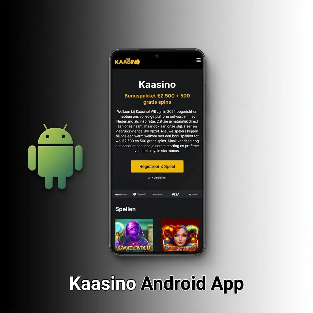Kaasino Android app op smartphone en tablet