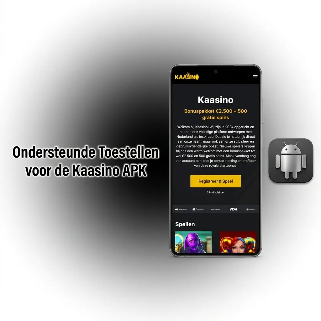 Overzicht van ondersteunde toestellen voor de Kaasino APK